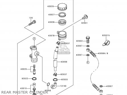 REAR MASTER CYLINDER - ZR750D2 ZEPHYR 750 1997 AUSTRIA FG