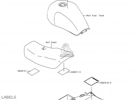 LABELS - ZR750D2 ZEPHYR 750 1997 AUSTRIA FG