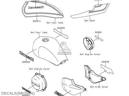 DECALS(BROWN) - ZR750D2 ZEPHYR 750 1997 AUSTRIA FG