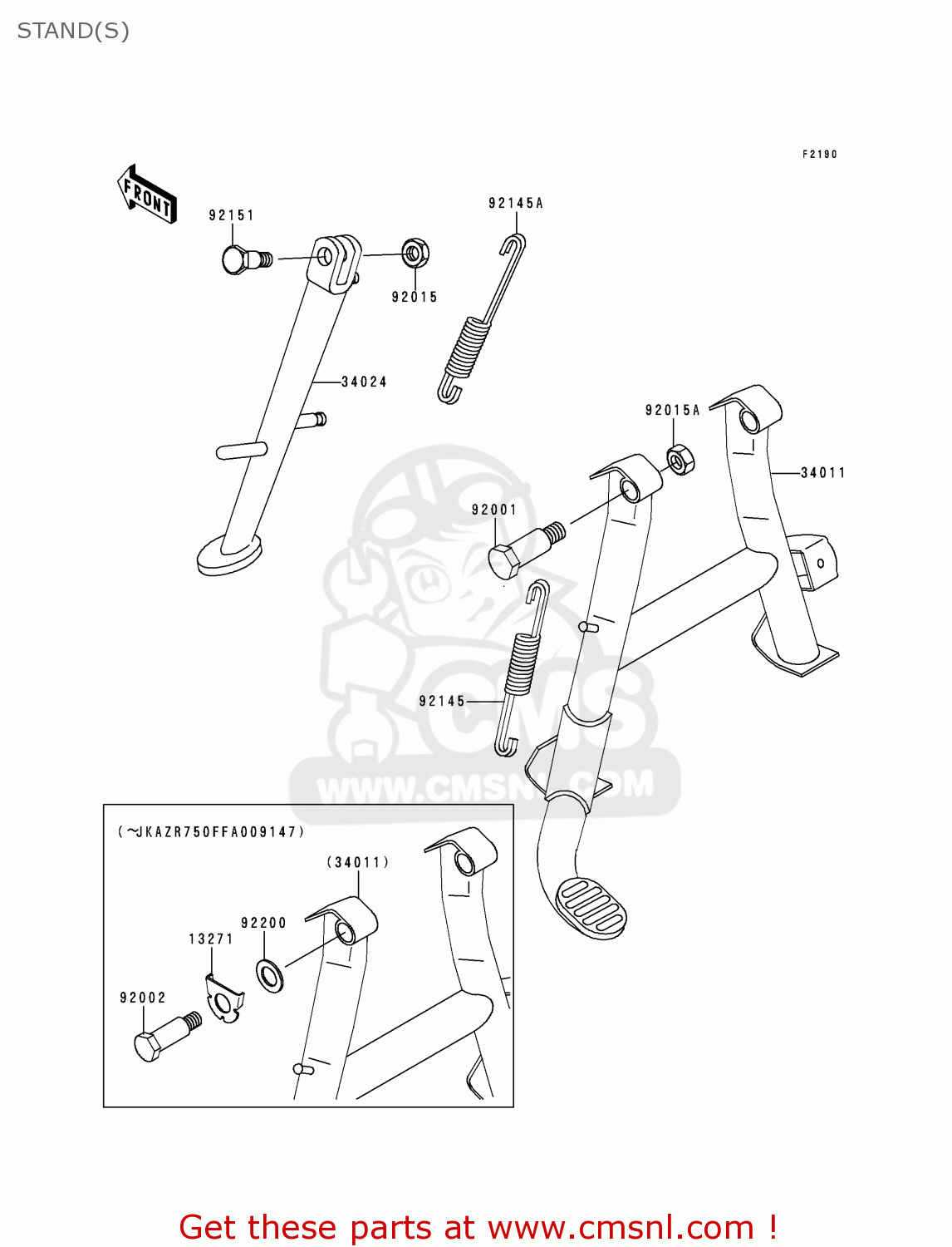 STAND(S) ZR750F1 ZR7 1999 EUROPE UK FR NL AR FG GR IT NR SD SP ST