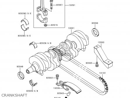 CRANKSHAFT - ZR750F1 ZR7 1999 EUROPE UK FR NL AR FG GR IT NR SD SP ST