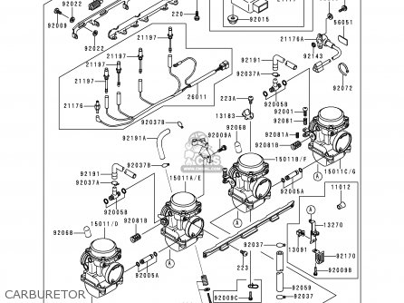 CARBURETOR - ZR750F1 ZR7 1999 EUROPE UK FR NL AR FG GR IT NR SD SP ST