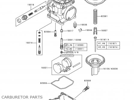 CARBURETOR PARTS - ZR750F1 ZR7 1999 EUROPE UK FR NL AR FG GR IT NR SD SP ST