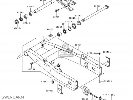 SWINGARM - ZR750F1 ZR7 1999 EUROPE UK FR NL AR FG GR IT NR SD SP ST