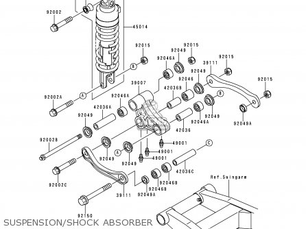 SUSPENSION/SHOCK ABSORBER - ZR750F1 ZR7 1999 EUROPE UK FR NL AR FG GR IT NR SD SP ST