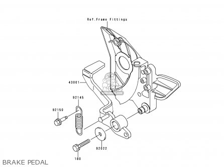 BRAKE PEDAL - ZR750F1 ZR7 1999 EUROPE UK FR NL AR FG GR IT NR SD SP ST