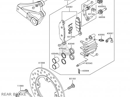 REAR BRAKE - ZR750F1 ZR7 1999 EUROPE UK FR NL AR FG GR IT NR SD SP ST
