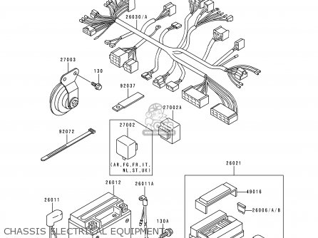 CHASSIS ELECTRICAL EQUIPMENT - ZR750F1 ZR7 1999 EUROPE UK FR NL AR FG GR IT NR SD SP ST