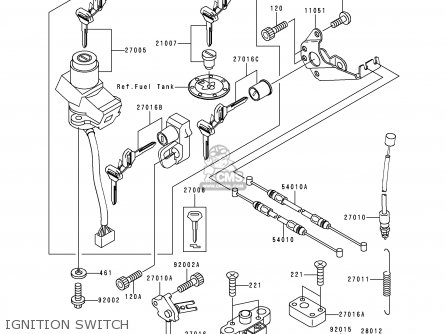 IGNITION SWITCH - ZR750F1 ZR7 1999 EUROPE UK FR NL AR FG GR IT NR SD SP ST