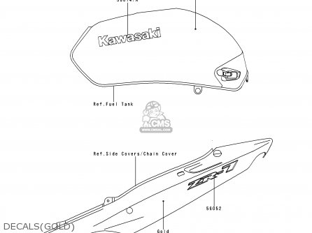 DECALS(GOLD) - ZR750F1 ZR7 1999 EUROPE UK FR NL AR FG GR IT NR SD SP ST
