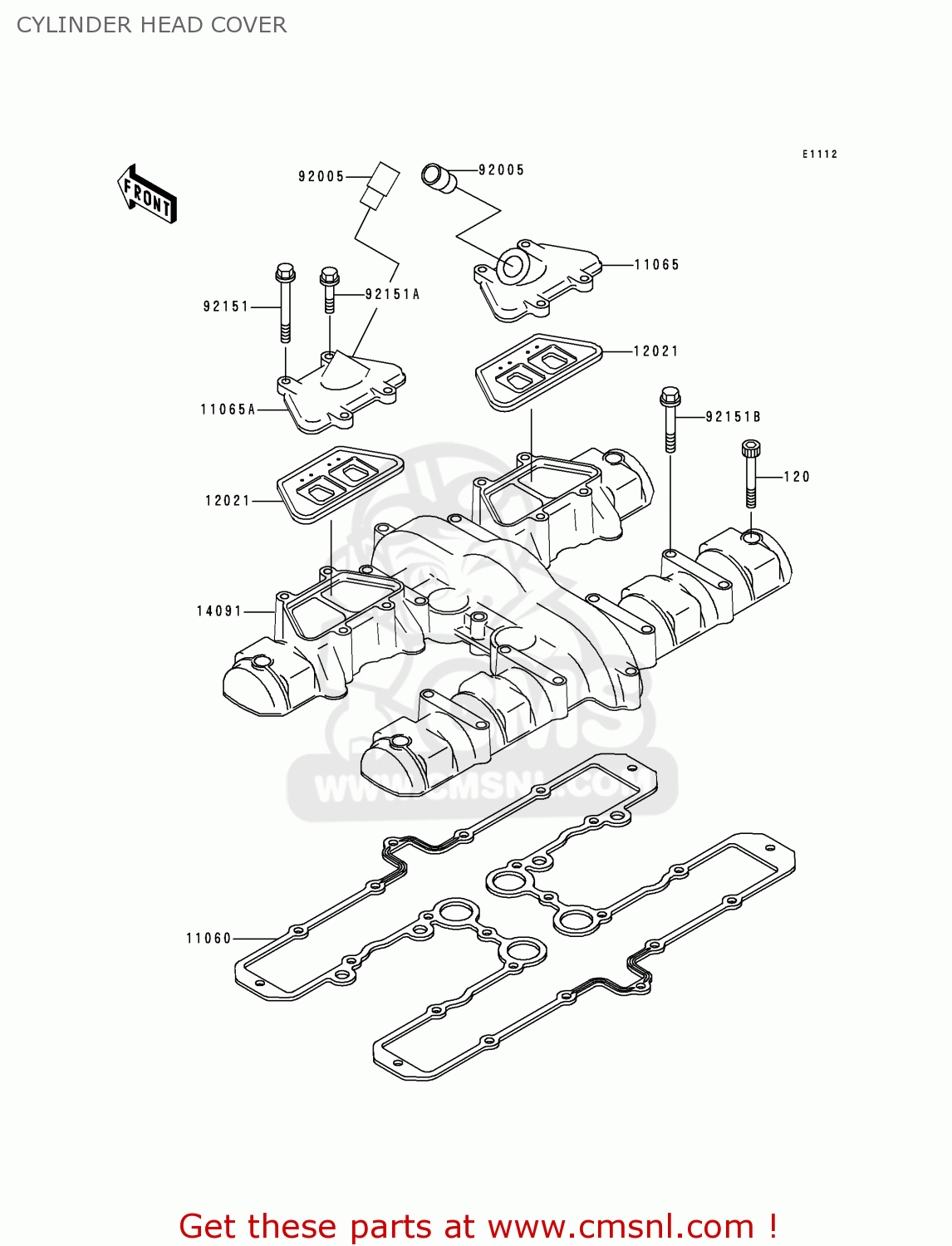 CYLINDER HEAD COVER ZR750F2 ZR7 2000 USA CALIFORNIA