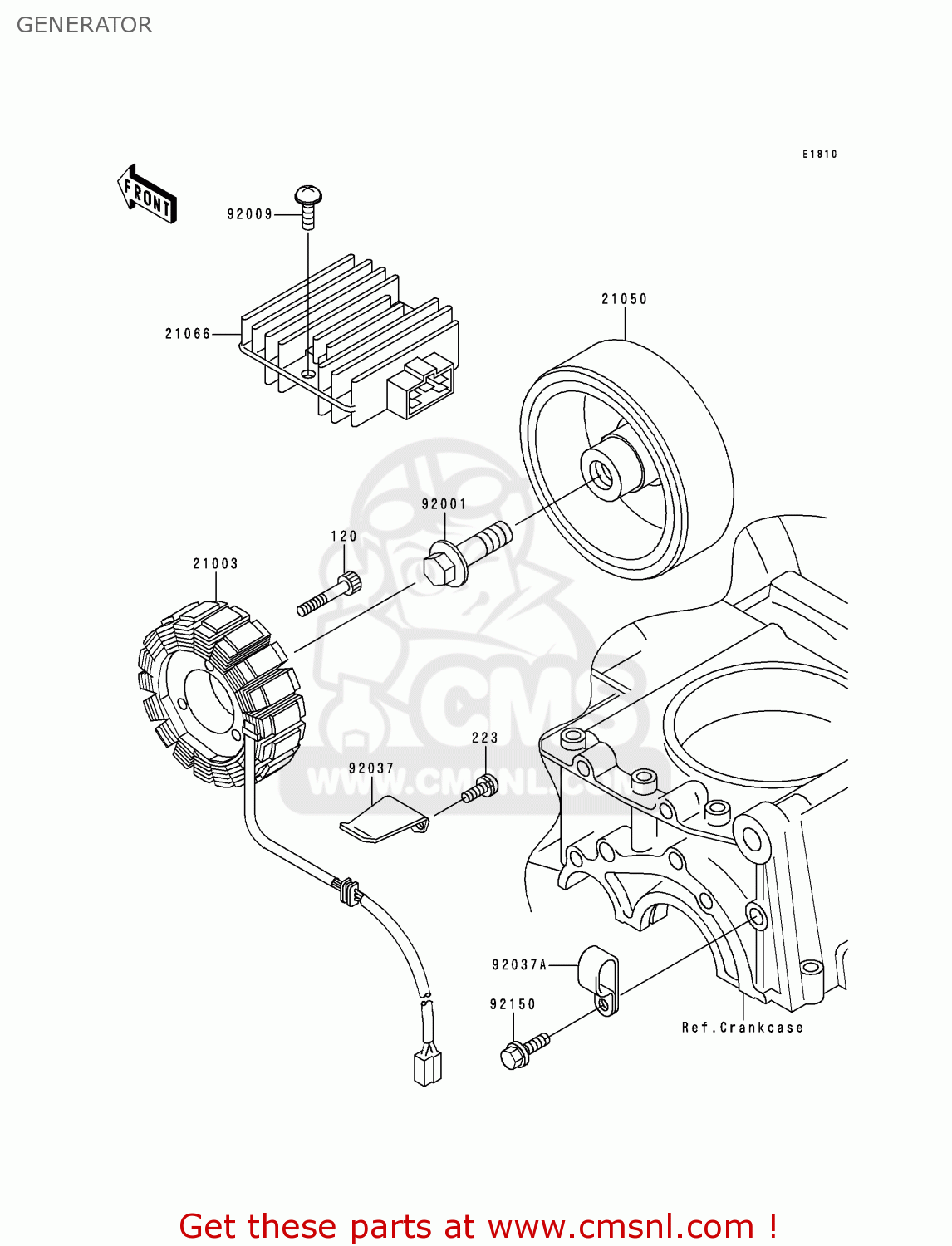 GENERATOR ZR750F2 ZR7 2000 USA CALIFORNIA