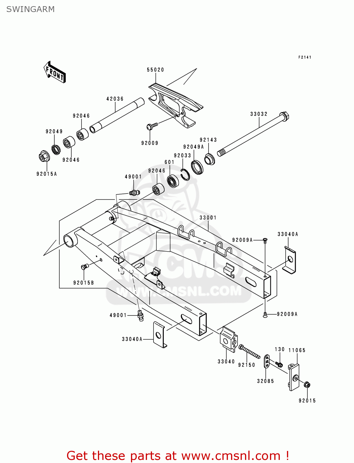 SWINGARM ZR750F2 ZR7 2000 USA CALIFORNIA