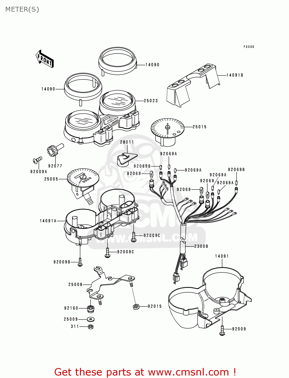 METER(S) ZR750F2 ZR7 2000 USA CALIFORNIA