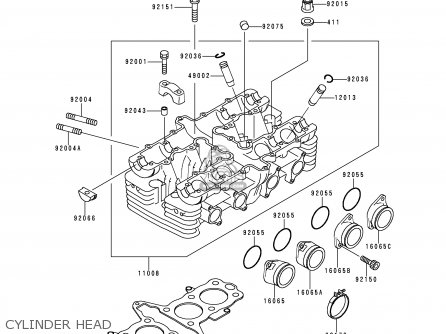 CYLINDER HEAD - ZR750F2 ZR7 2000 USA CALIFORNIA