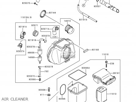 AIR CLEANER - ZR750F2 ZR7 2000 USA CALIFORNIA