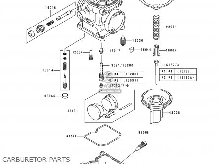 CARBURETOR PARTS - ZR750F2 ZR7 2000 USA CALIFORNIA