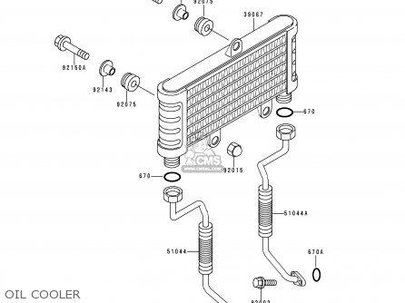 OIL COOLER - ZR750F2 ZR7 2000 USA CALIFORNIA