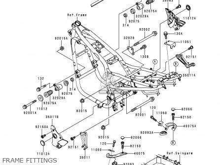 FRAME FITTINGS - ZR750F2 ZR7 2000 USA CALIFORNIA