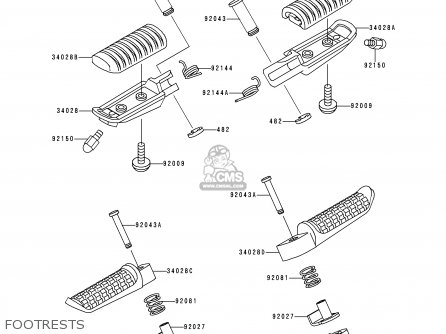 FOOTRESTS - ZR750F2 ZR7 2000 USA CALIFORNIA