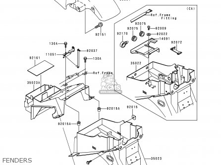 FENDERS - ZR750F2 ZR7 2000 USA CALIFORNIA