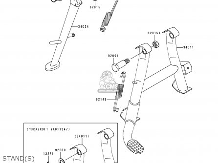STAND(S) - ZR750F2 ZR7 2000 USA CALIFORNIA