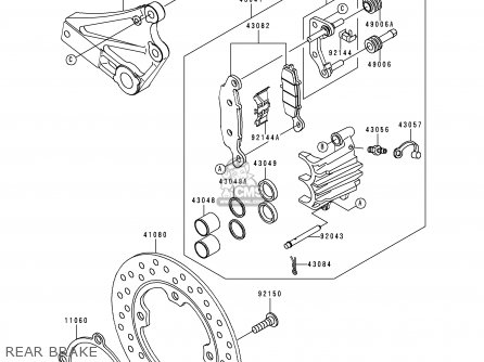 REAR BRAKE - ZR750F2 ZR7 2000 USA CALIFORNIA