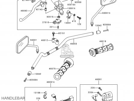 HANDLEBAR - ZR750F2 ZR7 2000 USA CALIFORNIA