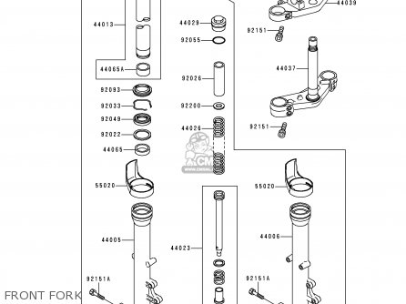 FRONT FORK - ZR750F2 ZR7 2000 USA CALIFORNIA