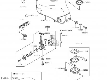 FUEL TANK - ZR750F2 ZR7 2000 USA CALIFORNIA