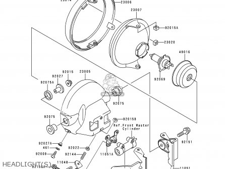 HEADLIGHT(S) - ZR750F2 ZR7 2000 USA CALIFORNIA