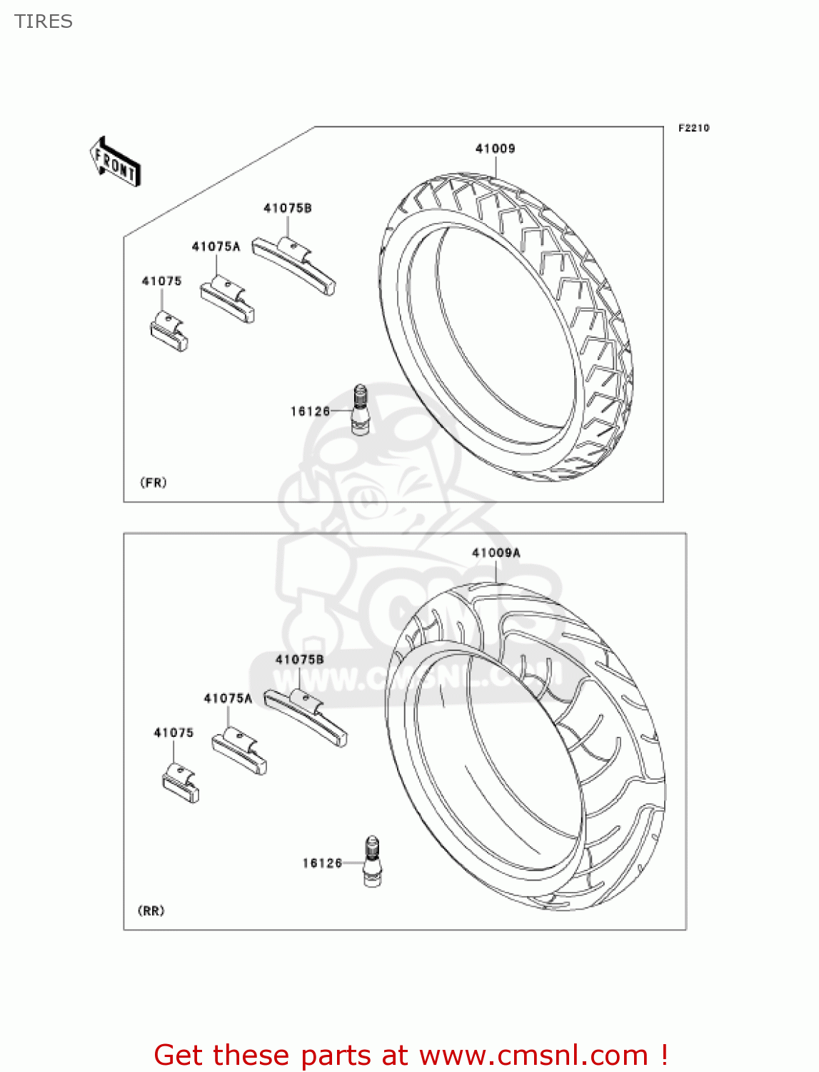 TIRES ZR750H1 ZR7S 2001 USA CALIFORNIA