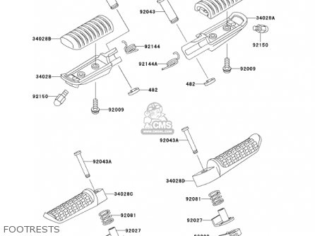 FOOTRESTS - ZR750H1 ZR7S 2001 USA CALIFORNIA