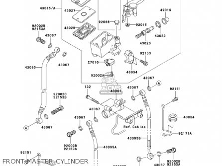 FRONT MASTER CYLINDER - ZR750H1 ZR7S 2001 USA CALIFORNIA