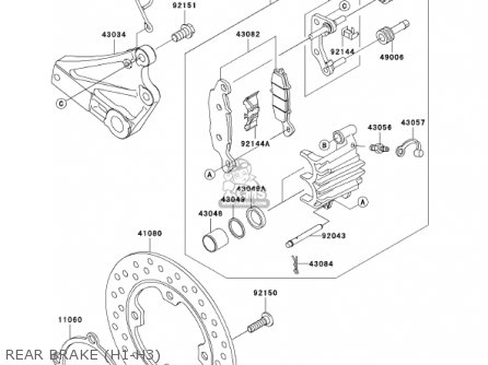 REAR BRAKE (H1-H3) - ZR750H1 ZR7S 2001 USA CALIFORNIA