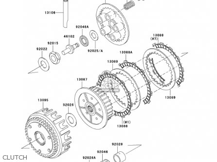 CLUTCH - ZR750H1 ZR7S 2001 USA CALIFORNIA