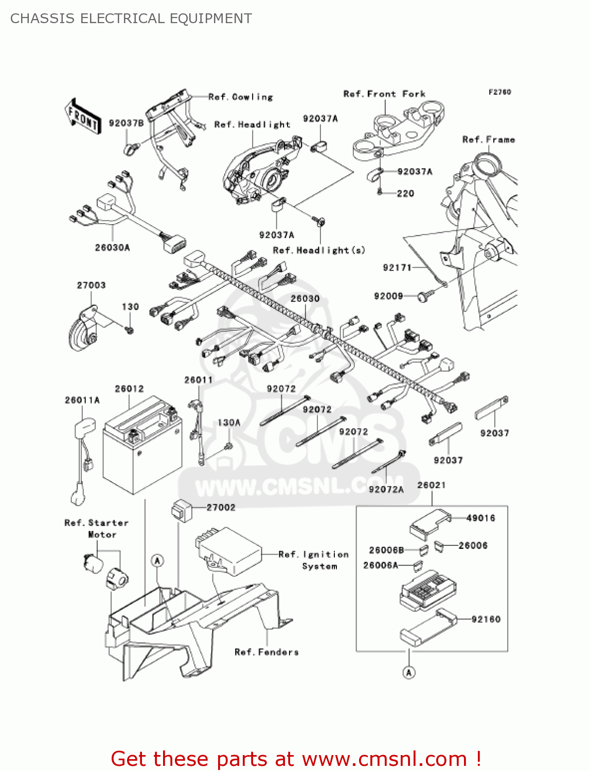 CHASSIS ELECTRICAL EQUIPMENT ZR750H2 ZR7S 2002 USA CALIFORNIA CANADA