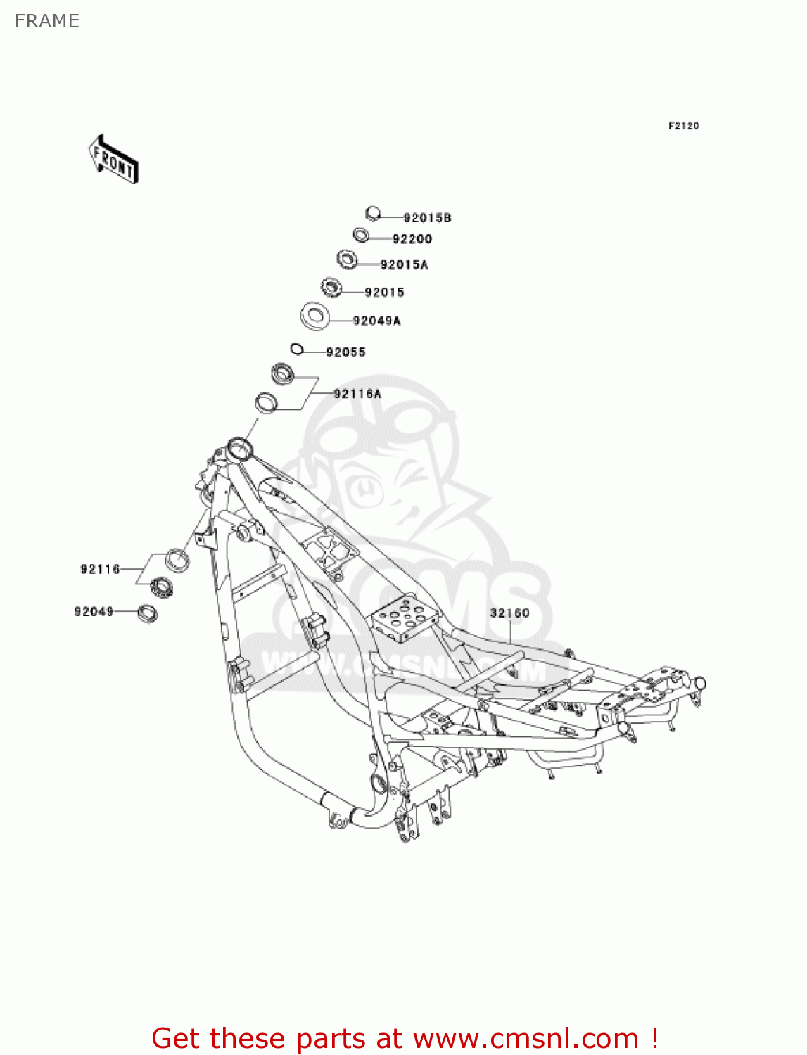 FRAME ZR750H2 ZR7S 2002 USA CALIFORNIA CANADA