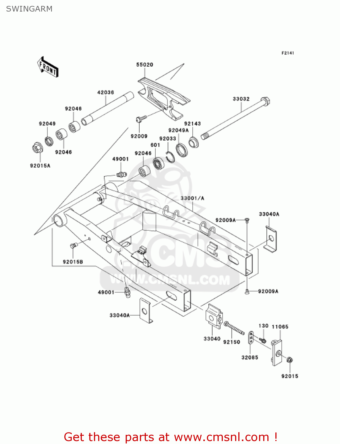 SWINGARM ZR750H2 ZR7S 2002 USA CALIFORNIA CANADA