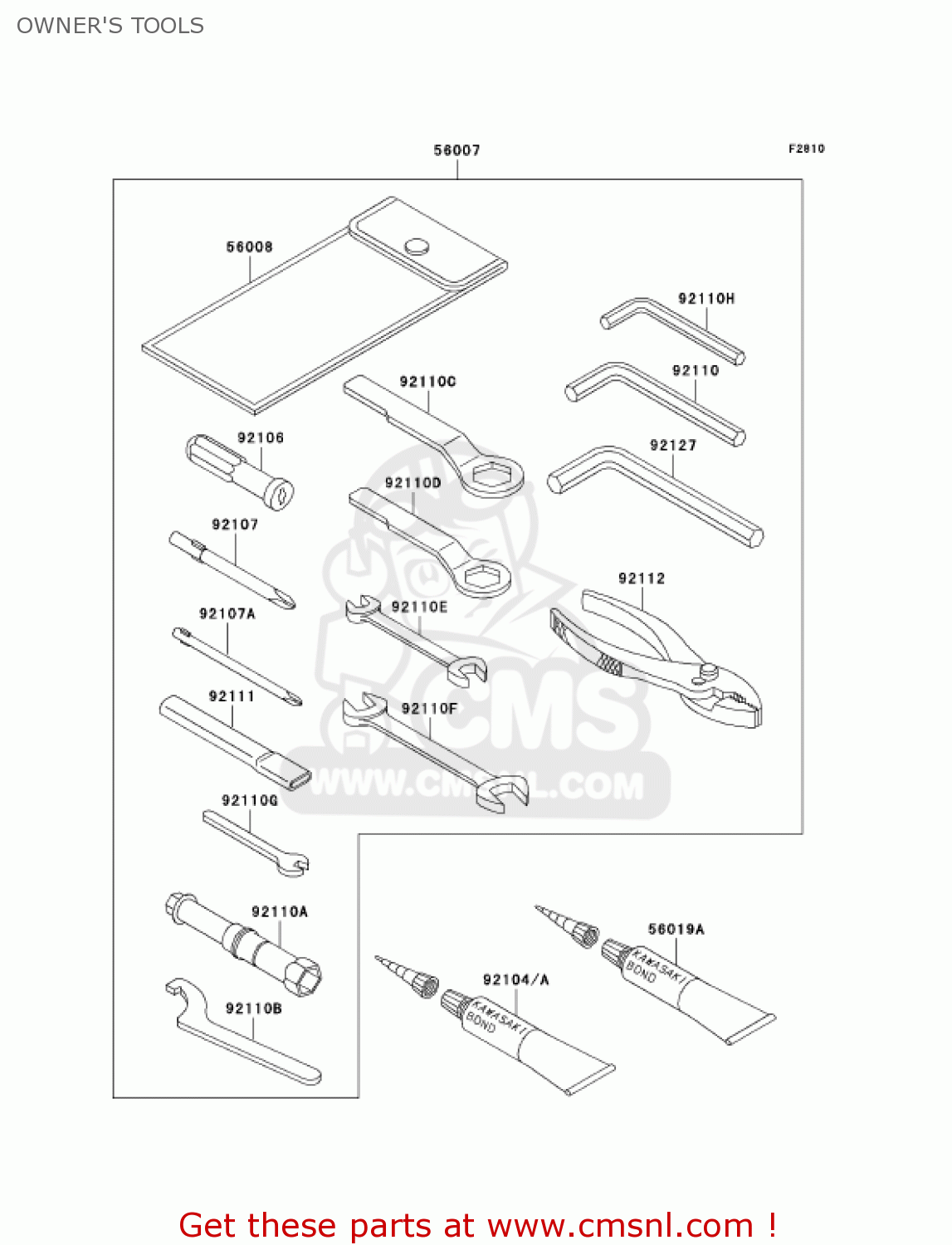 OWNER'S TOOLS ZR750H2 ZR7S 2002 USA CALIFORNIA CANADA