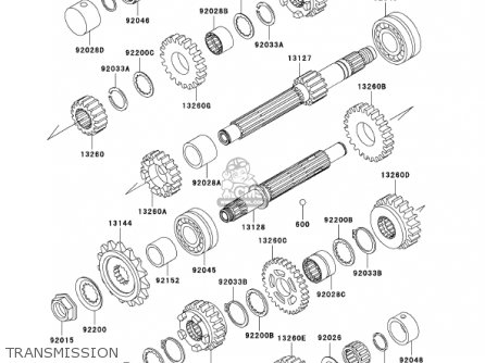 TRANSMISSION - ZR750H2 ZR7S 2002 USA CALIFORNIA CANADA