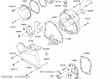 ENGINE COVER(S) - ZR750H2 ZR7S 2002 USA CALIFORNIA CANADA