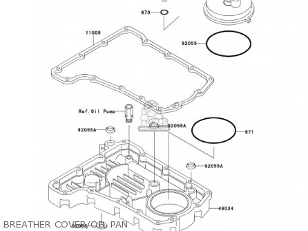 BREATHER COVER/OIL PAN - ZR750H2 ZR7S 2002 USA CALIFORNIA CANADA
