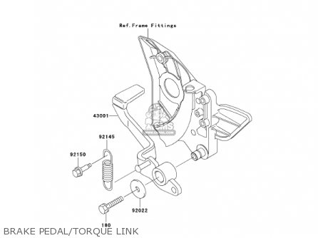 BRAKE PEDAL/TORQUE LINK - ZR750H2 ZR7S 2002 USA CALIFORNIA CANADA