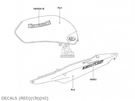 DECALS (RED)(CN)(H2) - ZR750H2 ZR7S 2002 USA CALIFORNIA CANADA