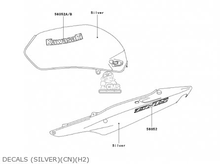 DECALS (SILVER)(CN)(H2) - ZR750H2 ZR7S 2002 USA CALIFORNIA CANADA