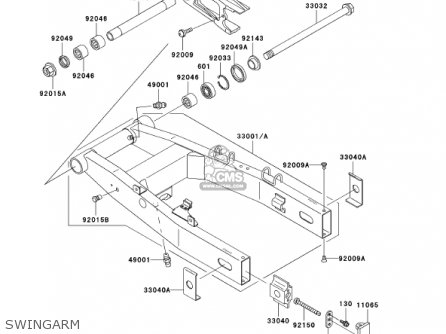 SWINGARM - ZR750H2 ZR7S 2002 USA CALIFORNIA CANADA