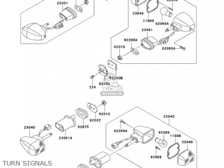 TURN SIGNALS - ZR750H2 ZR7S 2002 USA CALIFORNIA CANADA