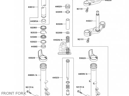 FRONT FORK - ZR750H2 ZR7S 2002 USA CALIFORNIA CANADA