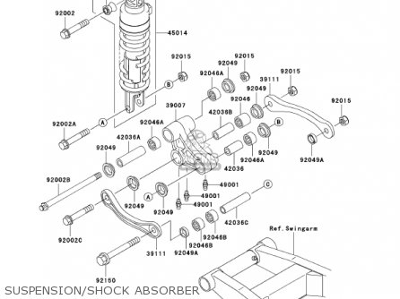 SUSPENSION/SHOCK ABSORBER - ZR750H2 ZR7S 2002 USA CALIFORNIA CANADA